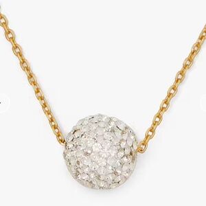 Kate Spade Razzle Dazzle Mini Pendant Necklace Gold Pave Sphere